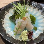 末広寿司 - カラスミのヒラメ巻き