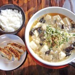 麻婆会館 - 白麻婆麺 ＆ ランチセットＣ（ご飯増量）