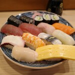 Sushi Haru - ランチ握りの大盛り