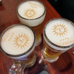 飲家亭国ビルガバンバ - ラテアートっぽいビール