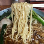 尾道ラーメン 山長 - 麺リフトアップ