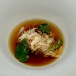 ラ クレリエール - 2024.1.  虎河豚の白子 松葉蟹 芹