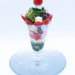 銀座 福禄寿 - いちご抹茶パフェ