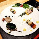 銀座 大石 - 八寸～パテはパンにつけた～めっちゃ旨