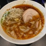 豚風。 - ミニつけ麺のつけ汁のアップ