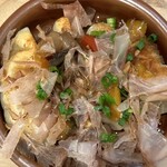 츄우카 소바 엔쟈쿠 - 黒アヒージョの餃子仕立て ～ちばの彩り包んじゃいました、かけちゃいました～　５００円　(2024/01)