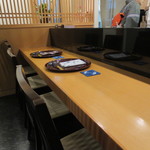 広尾 一会 - カウンター席です。