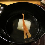 広尾 一会 - バチコと下仁田ネギのシンプルも深みのあるもの。お出汁はもちろん最高です。