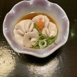 すずのあん - タラの白子。さっと茹でたてで温かくてトロトロで最高！