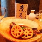 へっつい - 黒メバルの煮付け＋鷹来屋　お燗