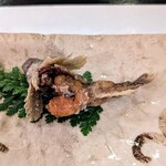 郷土料理ともん - コレめちゃくちゃ旨いし、特にこの子持ちが最高なんだとか。真冬の川に手を突っ込んで一匹ずつ捕るそうですよ。有り難いものを頂きました。