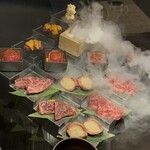 Yakiniku Kitamatsu - 肉刺し2種、塩焼き3種