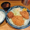 Hashiya - ミニヒレカツ定食､追加メンチ