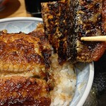 うなぎ家 しば福や - 2024.01.皮側の焼き加減