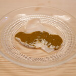 緒方 - 「造り」間人の平貝刺身、肝和え