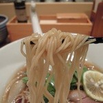 紫 くろ喜 - 鴨そば(細麺)