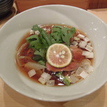 紫 くろ喜 - 鴨そば(細麺)