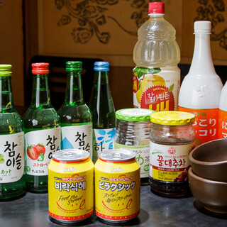 这里有很多只有在韩国菜餐厅才能找到的饮品♪享受您最喜欢的饮品