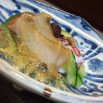 辻政 - 2013/7　酢の物（蒸鮑・鳥貝・蛸）