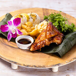 Hawaiian BBQ chicken plate (half size)