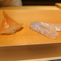 鮨 はしもと - アオヤギとヒラメ