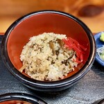 手打ちそば 水沢 - きのこご飯