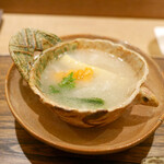 虎白 - 「鍋物」蛤と雲丹、筍、小松菜