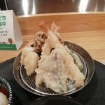 天ぷら なすび - 上天定食、エビ以外はよし