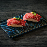 Marbled horse sashimi Sushi (2 pieces)