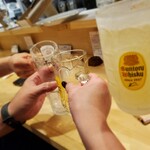 カジュアルフレンチBar 7FUKU - じゅんちゃんと、眼鏡┏◎-◎┓のおんちゃんと、なほちゃんと*(ˊᗜˋ*)و