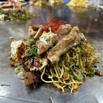 Okonomiyaki Hirano - ソバビビンバ、塩だれイベリコ豚トロ