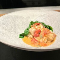 日本のイタリア料理店 sai - ベールを剥ぐと白子のムニエル