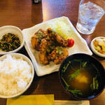 Kateiryouri Izakaya Yottette - ♪鳥肉のネギ塩唐揚げ定食 ¥700