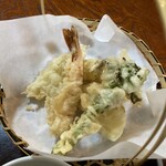 てんぷら 高七 - 日替わり天ぷら定食の天ぷら