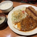 洋食屋マック - ハンバーグとロースカツ定食