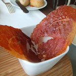 Benoit Alain Ducasse - ジャガイモとハムのフリッター、ハムの燻製、フロマージュのギモーブ