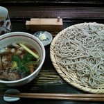 新橋ときそば - 鴨ざる１，４００円。