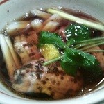 新橋ときそば - 鴨ざるの鴨汁。