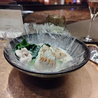 鉄板焼 桜 - 鱈と白子の酒粕仕立て蒸し