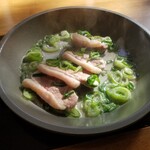 酒楽亭 空庵 - 鴨葱皿（加熱後）