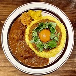 ウミネコカレー - ランチ2種盛りセット ポーク&キーマ