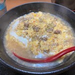 金成ラーメン - 挽肉かき玉ラーメンはピリ辛で美味しいラーメンでした