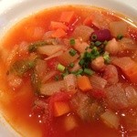 hitokadoru - ランチに付く、食べるスープ。ミネストローネ。