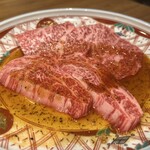 焼肉つじむら - 上ロースハーフ・上カルビハーフ