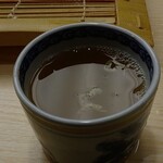 こんごう庵 - ネギを浮かべて蕎麦湯を楽しみます