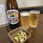 ラーメンと餃子の店 水岡 - ｶﾝﾊﾟ─(*´ω｀)o∪☆∪o(´ω｀*)─ｲ  お漬物が 美味しい