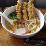 讃州手打ちうどん 我龍 - かけうどん ししゃも天750円