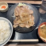 Yarou Meshi - しょうが焼き定食　並盛り　120g