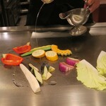 ステーキ＆ワイン シュバルージュ - 農家直送野菜の取り合わせ