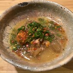 根津 焼鳥 照隅 - 鶏の煮込み(お味噌と酒粕)